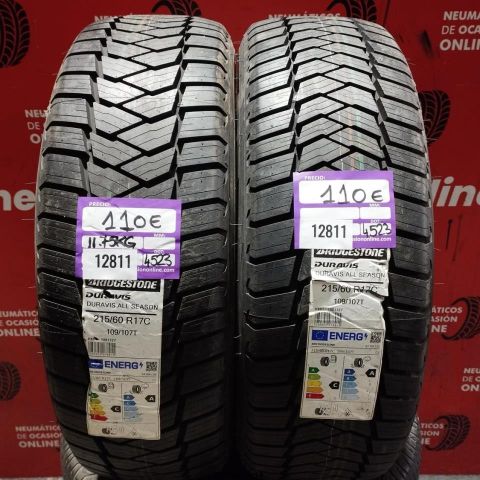 2x 215 60 R17C 109 107T BRIDGESTONE DURAVIS DOT: 23/ 23