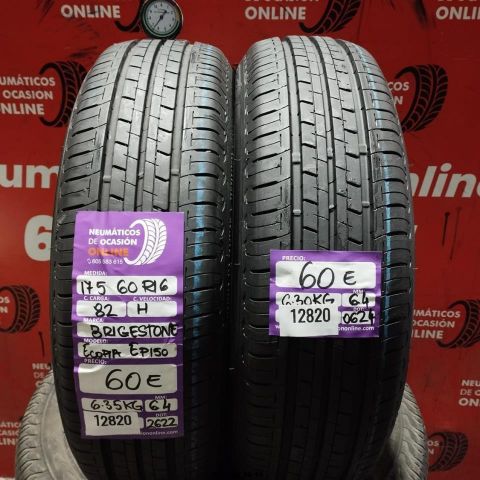 2X 175 60 R16 82H BRIDGESTONE ECOPIA EP 150 6.4/6.4MM DOT 2622/0624