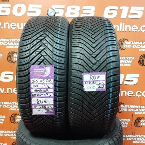 2X 235 55 R18 104V XL M+S* HANKOOK KINERGY 4S 2X 7.0/6.5MM DOT 3823/2122