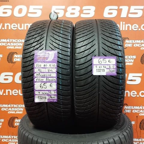 2X 225 40 R18 92V XL MICHELIN PILOT ALPIN 5 6.0/6.3MM DOT 4620/3620