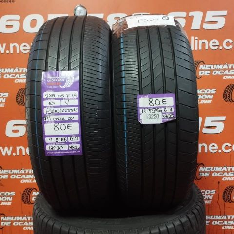 2X 235 55 R19 101V BRIDGESTONE ALENZA 001 6.2/6.4MM DOT 3322/3322