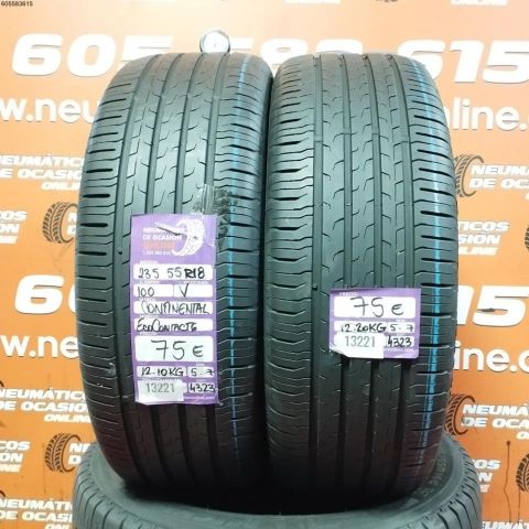 2X 235 55 R18 100V CONTINENTAL ECO CONTACT 6 5.7/5.7MM DOT 4323/4323
