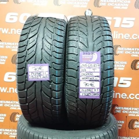 2X 245 65 R17 107T M+S* COOPER WCATHER MASTER 5.1/5.1MM DOT 2123/2223