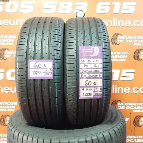 2X 205 45 R17 88H XL CONTINENTAL ECO CONTACT 6 5.0/5.0MM DOT 0720/0923