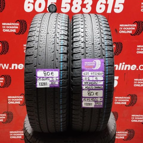 2x 225 75 R 16CP 116Q MICHELIN AGILIS CAMPING 5.6/6.4mm REF:13281