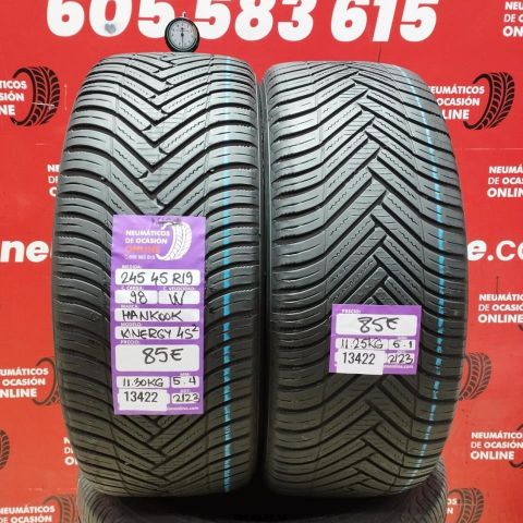 2X 245 45 R19 98W HANKOOK KINERGY 4S2 OCASIÓN DOT: 2123/2123 - 5.4/5.1