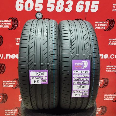2X 235 45 R19 95VXL CONTINENTAL SPORT CONTACT 5 OCASIÓN DOT: 4116/2218 - 6.0/6.0mms