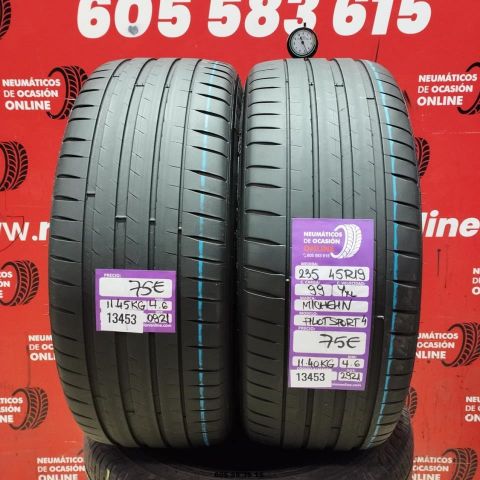 2X 235 45 R19 99YXL MICHELIN PILOT SPORT 4 OCASIÓN DOT: 0921/2921 - 4.6/4.6mms
