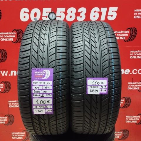 2x 255 50 R20 109+W XL GOODYEAR EAGLE F1 AT SUV M+S JLR. 6.1/5.7MM REF. 13529