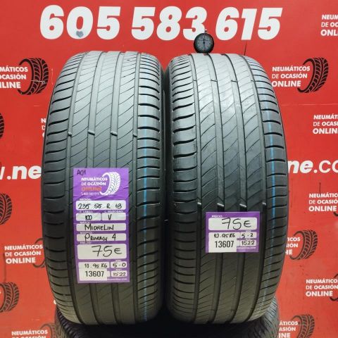 2X 235 55 R18 100V MICHELIN PRIMACY 4 AO1 OCASIÓN DOT: 1522/1522 - 5.0/5.2mms