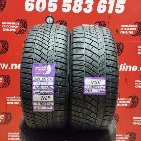 2X 225 55 R16 95H CONTINENTAL CONTIWINTER CONTACT SSR OCASIÓN DOT: 4418/4222 - 5.6/5.4mms