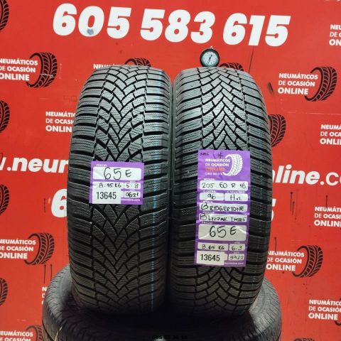 2X 205 60 R16 96HXL BRIDGESTONE BLIZZAK LM005 OCASIÓN DOT: 0621/3722 - 5.8/6.3mms