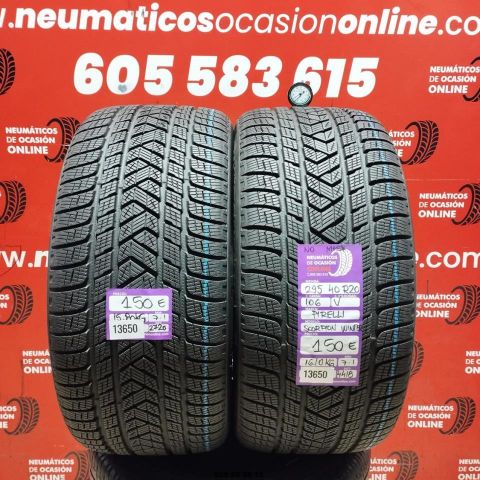 2x 295 40 R20 106V PIRELLI SCOPION WINTER TM  NO M+S* 7.1/7.1 MM REF. 13650