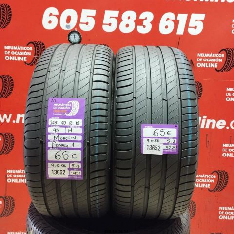 2X 245 40 R18 93H MICHELIN PRIMACY 4 AO OCASIÓN DOT: 3421/5220 - 5.2/5.2mms
