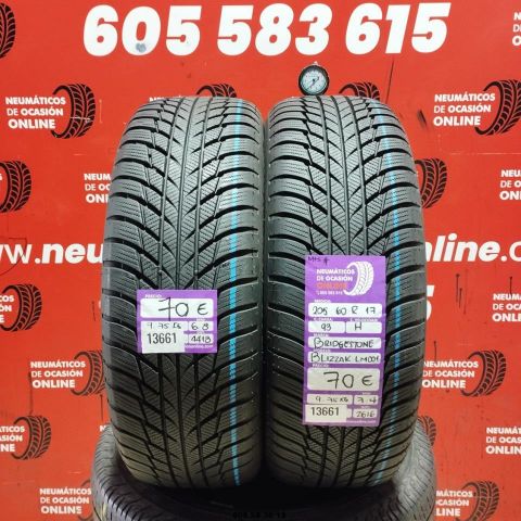 2X 205 60 R17 93H BRIDGESTONE BLIZZAK LM001 M+S* DOT: 4418/2616 - 6.8/7.4mms