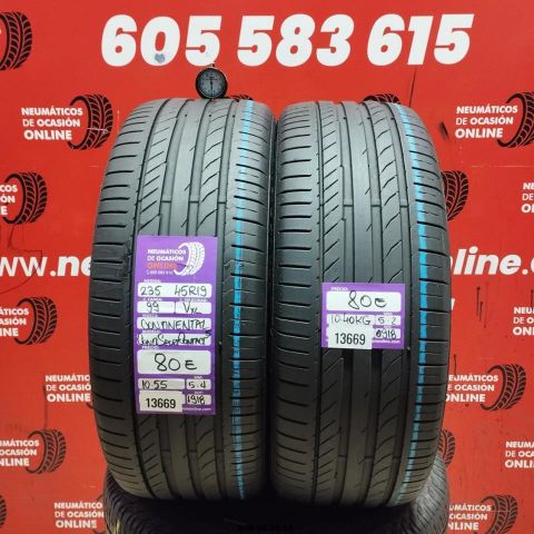 2X 235 45 R19 99VXL CONTINENTAL SPORT CONTACT 5 OCASIÓN DOT: 1918/0918 - 5.4/5.2mms