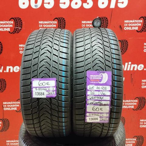 2X 205 40 R18 86V XL GRIPMAX SURF GRIPPRO INVERNALE M+S* 6.3/6.3MM REF. 13684