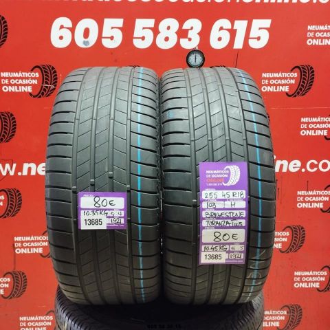 2x 255 45 R18 103H Bridgestone Turanza T005 5.4/5.5MM Réf. 13685