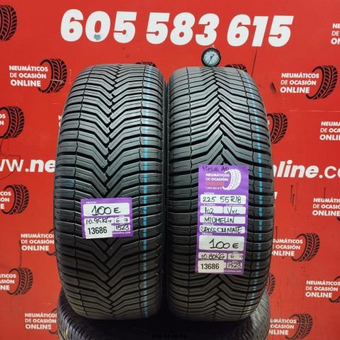 2X 225 55 R18 102VXL MICHELIN CROSSCLIMATE AO M+S* OCASIÓN DOT: 1523/1523 - 6.7/6.7mms