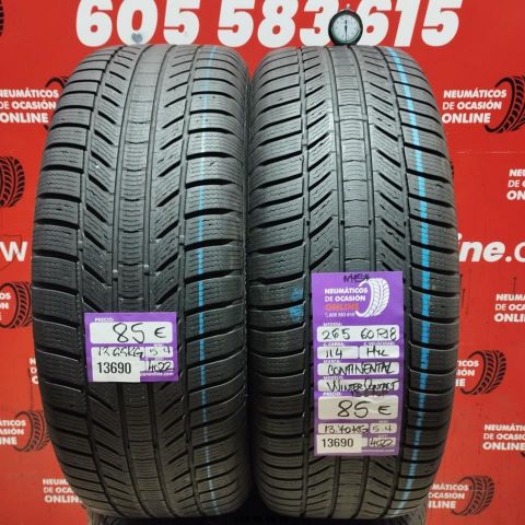 2X 265 60 R18 114HXL CONTINENTAL WINTER CONTACT TS 870P M+S* OCASIÓN DOT: 4022/4022 - 5.4/5.4mms