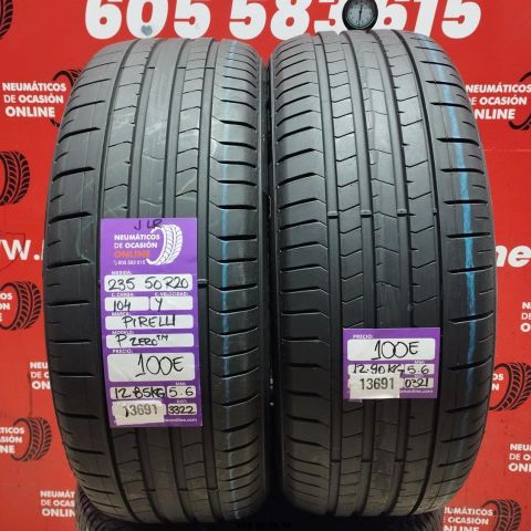 2X 235 50 R20 104Y PIRELLI P ZERO TM JLR OCASIÓN DOT: 3322/0321 - 5.6/5.6mms