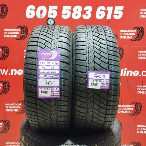 2X 225 55 R16 95H CONTINENTAL CONTIWINTER CONTACT SRC OCASIÓN DOT: 2919/2919 - 5.8/6.1mms