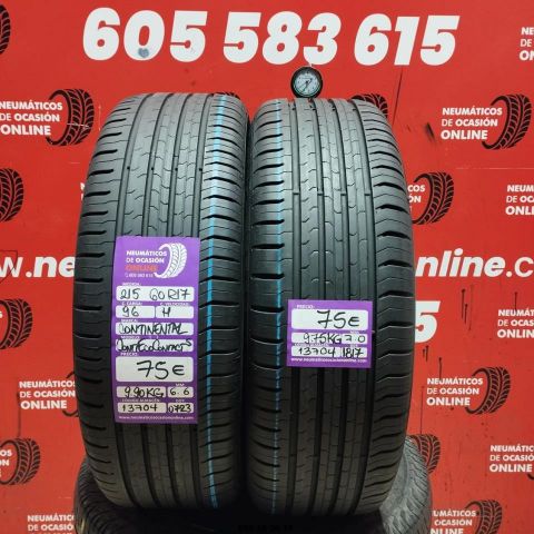 215 60 R17 96H CONTINENTAL CONTIECO CONTACT 5 OCASIÓN DOT: 0723/1817 - 6.6/7.0mms