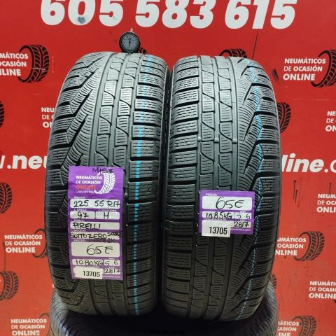 2X 225 55 R17 97H PIRELLI SOTTO ZERO M+S* OCASIÓN DOT: 2817/2817 - 5.6/5.6mms