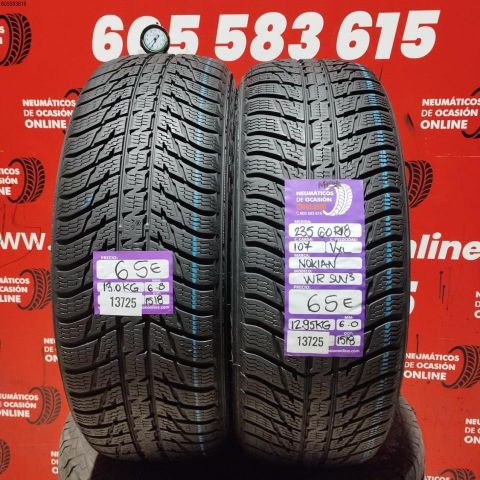 2X 235 60 R18 107VXL NOKIAN WR SUV 3 M+S* OCASIÓN DOT: 1518/1518 - 6.8/6.0mms