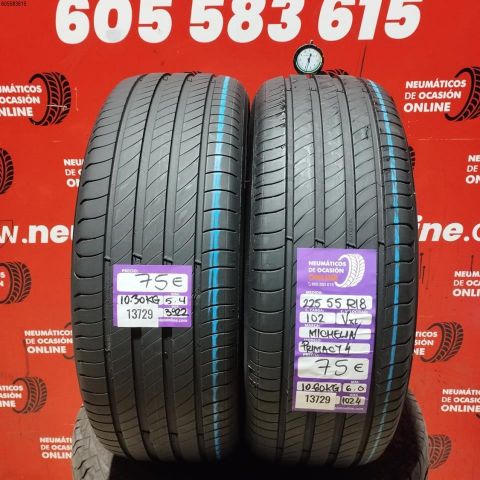 2X 225 55 R18 102VXL MICHELIN PRIMACY 4 S1 OCASIÓN DOT: 3922/1024 - 6.0/5.4mms