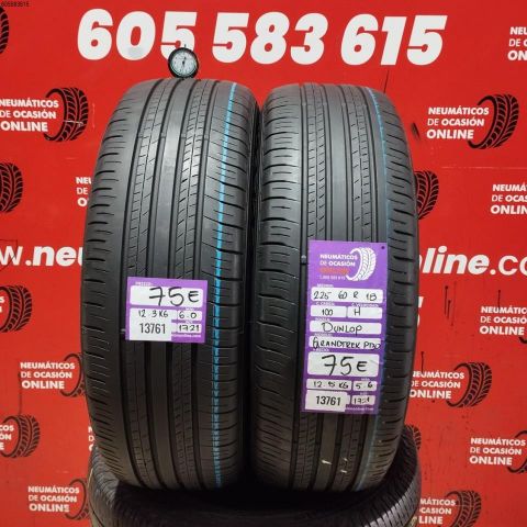 2X 225 60 R18 100H DUNLOP GRANTREK PT30 OCASIÓN DOT: 1721/1721 - 6.0/5.6mms