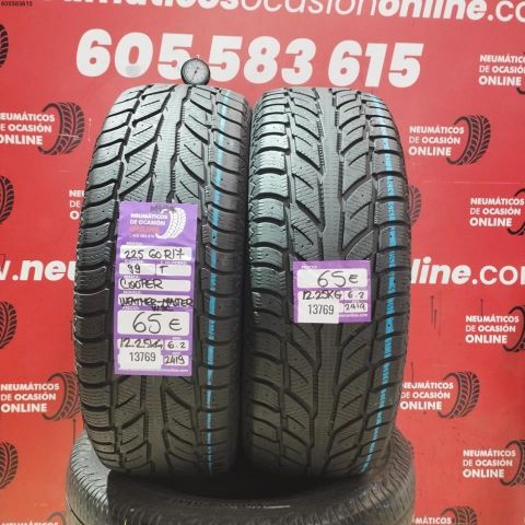 2X 225 60 R17 99T COOPER WEATHER MASTER WSC OCASIÓN DOT: 2419/2419 - 6.2/6.2mms