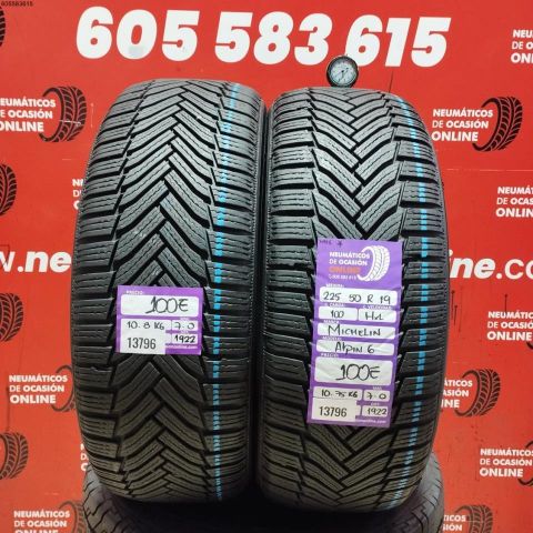 2X 225 50 R19 100HXL MICHELIN ALPIN 6 M+S* OCASIÓN DOT: 1922/1922 - 7.0/7.0mms