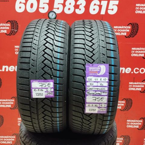 2X 225 55 R18 102VXL CONTINENTAL WINTER CONTACT M+S* OCASIÓN DOT: 2920/2920 - 6.5/6.2mms 