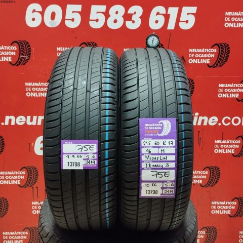 215 60 R17 96H MICHELIN PRIMACY 3 OCASIÓN DOT: 2419/2419 - 5.6/5.6mms