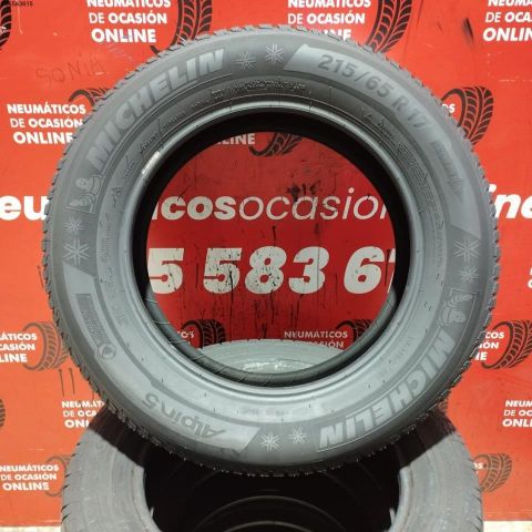 2X 215 65 R17 99H MICHELIN ALPIN 5 M+S* OCASIÓN DOT: 3617/3517 - 6.7/7.4mms