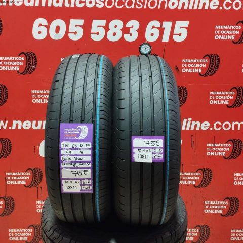 2X 215 65 R17 99V GOODYEAR EFFICIENT GRIP 2 OCASIÓN DOT: 1124/2324 - 6.6/7.0mms
