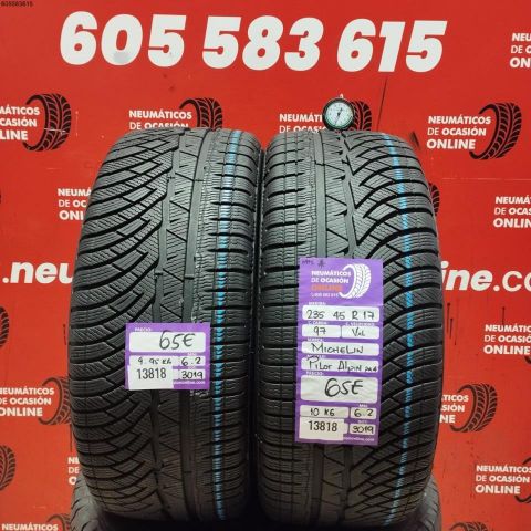 2X 235 45 R17 97VXL MICHELIN PILOT ALPIN M+S* OCASIÓN DOT: 3019/3019 - 6.2/6.2mms