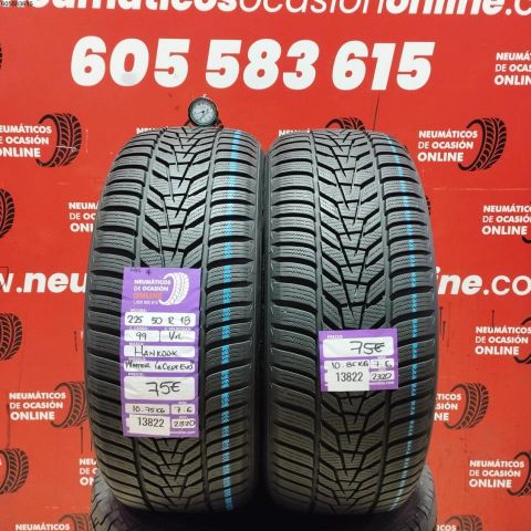 2X 225 50 R18 99VXL HANKOOK WINTER ICEPT EVO3 M+S* OCASIÓN DOT: 2320/2320 - 7.6/7.6mms