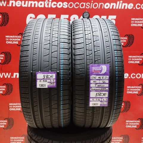 2X 275 45 R21 110YXL PIRELLI SCORPION VERDE ALL SEASON OCASION DOT: 1823/0423 - 7.0/7.7 mms