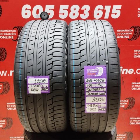 2X 245 40 R21 100YXL CONTINENTAL PREMIUM CONTACT OCASIÓN DOT: 4623/4622 - 6.2/6.0mms