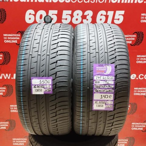 2X 275 40 R21 107YXL CONTINENTAL PREMIUM CONTACT6 SSR OCASIÓN DOT: 1124/1224 - 5.5/5.2mms