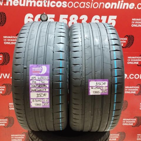 2X 285 40 R22 110YXL CONTINENTAL SPORT CONTACT7 NCO OCASIÓN DOT: 3123/3123 - 5.0/5.0mms