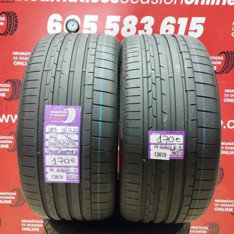 2X 285 35 R22 106YXL CONTINENTAL SPORT CONTACT6 OCASION DOT: 4423/0223 - 6.7/6.7 mms