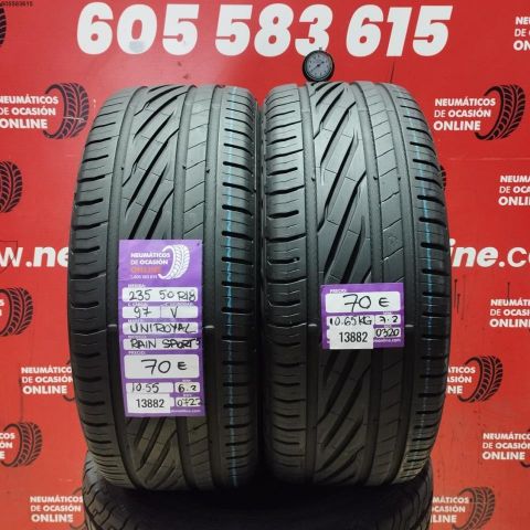 2X 235 50 R18 97V  UNIROYAL RAIN SPORT 5 OCASIÓN DOT: 0722/0320 - 6.2/7.2mms