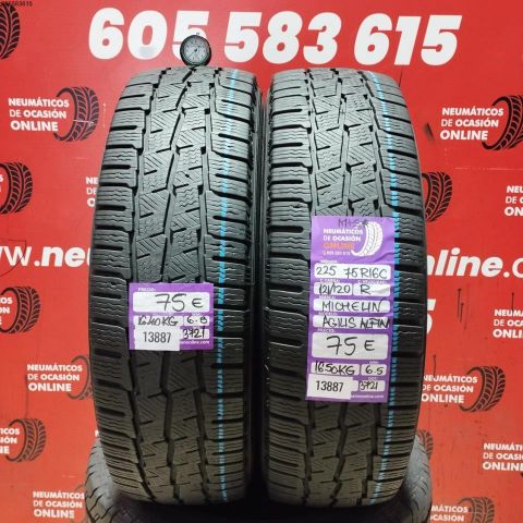 2X 225 75 16C 121/120R MICHELIN ALPIN OCASIÓN DOT: 3721/3721 - 6.8/6.5mms