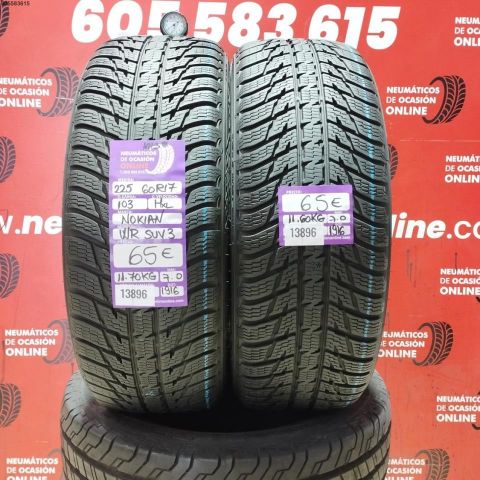 2X 225 60 R17 103H NOKIAN WR SUV3 M+S* OCASIÓN DOT: 1916/1916 - 7.0/7.0mms