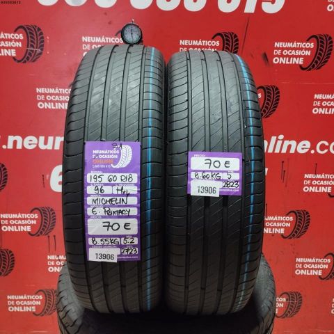 2X 195 60 R18 96HXL MICHELIN PRIMACY S1 OCASIÓN DOT: 2723/2823 - 6.0/5.2mms