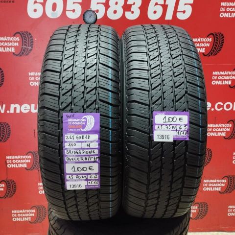 2X 265 60 R18 110H BRIDGESTONE DUELER H/T OCASIÓN DOT: 1518/1518 - 6.6/6.5mms