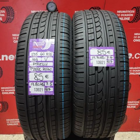 2X 235 60 R18 103V PIRELLI ZERO ROSSO OCASIÓN DOT: 1817/1817 - 7.5/7.4mms